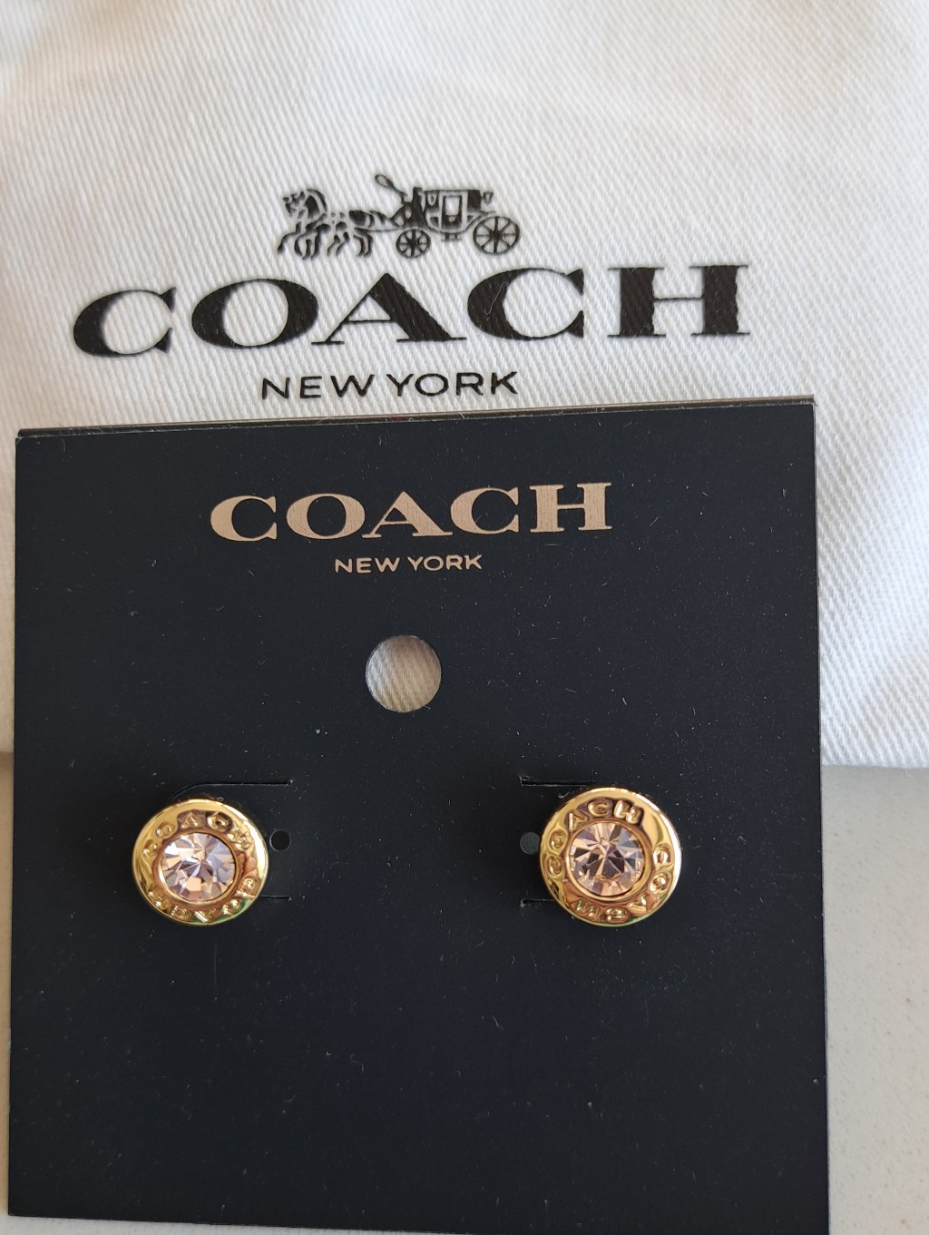 Auth Coach Earrings Nwt